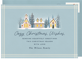 'Charming Snowy Village' Christmas Greetings Card