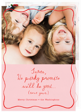 'Pinky Promise' Christmas Greetings Card