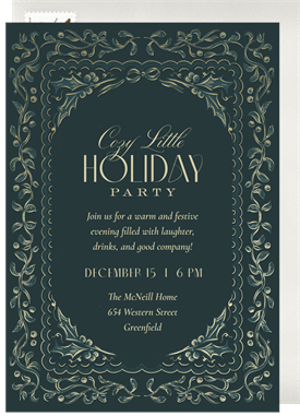 'Decorative Frame' Holiday Party Invitation