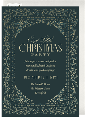 'Decorative Frame' Christmas Party Invitation