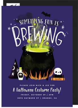 'Brewing Fun' Halloween Invitation