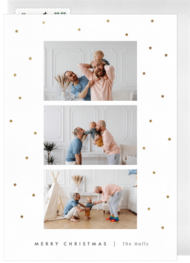 'Dainty Stars' Christmas Greetings Card