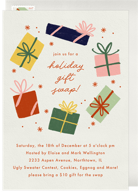 'Festive Fun Presents' Holiday Party Invitation