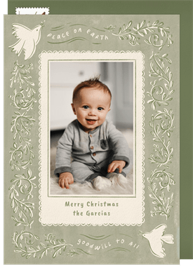 'Delicate Doves' Christmas Greetings Card