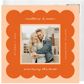 'Cheery Scalloped Border' Wedding Save the Date