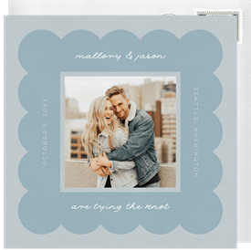 'Cheery Scalloped Border' Wedding Save the Date