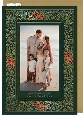 'Evergreen Frame' Holiday Greetings Card