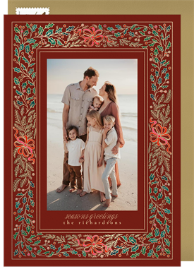 'Evergreen Frame' Holiday Greetings Card