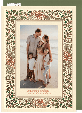 'Evergreen Frame' Holiday Greetings Card