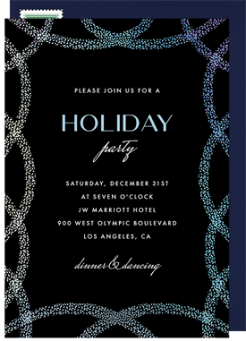 'Iridescent Confetti' Business Holiday Party Invitation