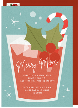 'Merry Mixer' Business Holiday Party Invitation