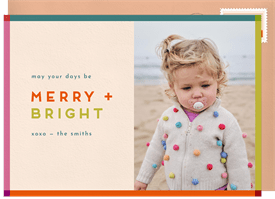 'Bright Border' Holiday Greetings Card