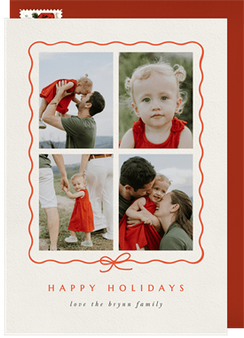 'Dainty Bow' Holiday Greetings Card