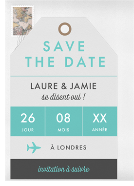 'First Class' Wedding Save the Date