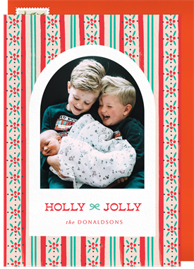 'Holly Jolly Pattern' Holiday Greetings Card