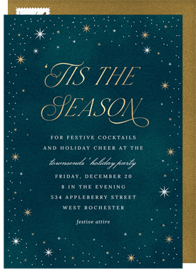 'Starry Season' Christmas Party Invitation