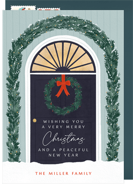 'Evergreen Archway' Christmas Greetings Card