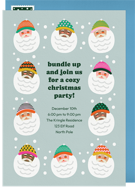 'Jolly Santas' Christmas Party Invitation