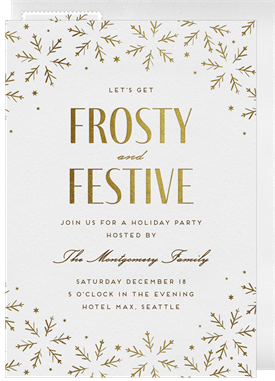 'Frosty and Festive' Holiday Party Invitation