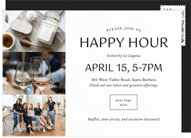 'Clean and Modern' Happy Hour Invitation