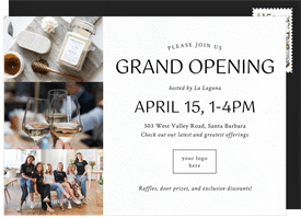 'Clean and Modern' Grand opening Invitation