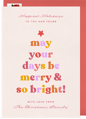 'Oh So Bright' Holiday Greetings Card