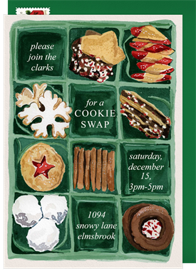 'Cookie Box' Holiday Party Invitation