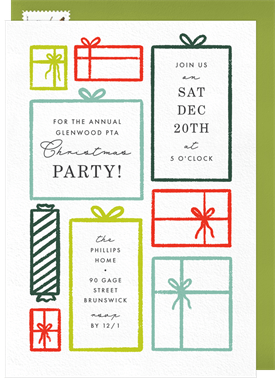 'Gifts of the Season' Christmas Party Invitation