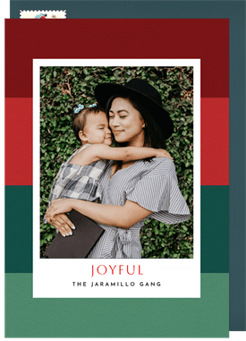 'Bold Holiday Stripes' Holiday Greetings Card