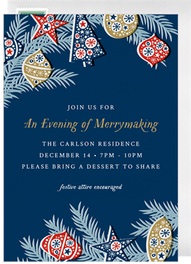 'Merrymaking' Holiday Party Invitation