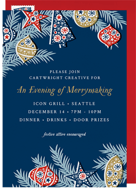 'Merrymaking' Business Holiday Party Invitation