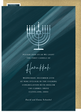 'Painted Spotlight' Hanukkah Card