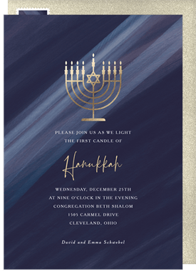 'Painted Spotlight' Hanukkah Card