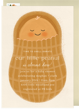 'Our Little Peanut' Baby Shower Invitation