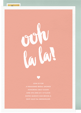 'Oh La La' Bridal Shower Invitation