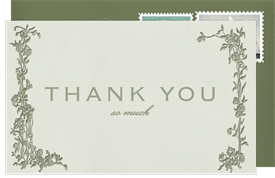 'Pressed Garden' Wedding Thank You Note