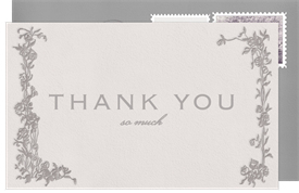 'Pressed Garden' Wedding Thank You Note