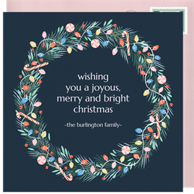 'Candy Wreath' Holiday Greetings Card