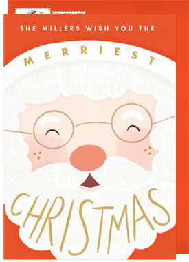 'Merriest Santa' Christmas Greetings Card