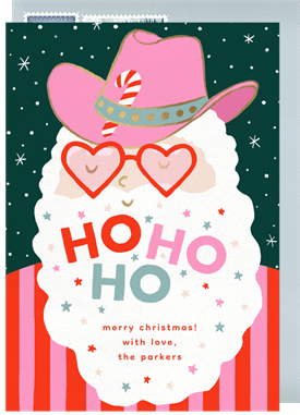 'Yuletide Yeehaw' Christmas Greetings Card