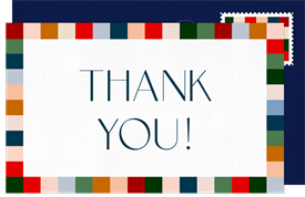 'Festive Checkers' Holiday Party Thank You Note