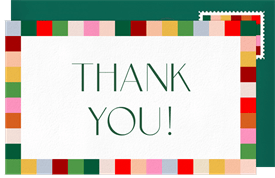 'Festive Checkers' Holiday Party Thank You Note