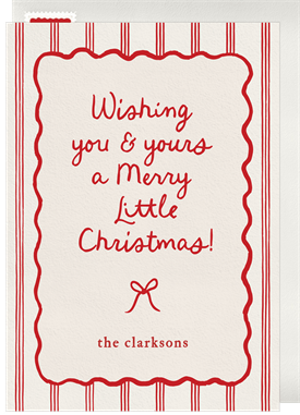 'Merry Little Bow' Christmas Greetings Card