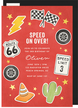 'Bolt Bash' Kids Birthday Invitation