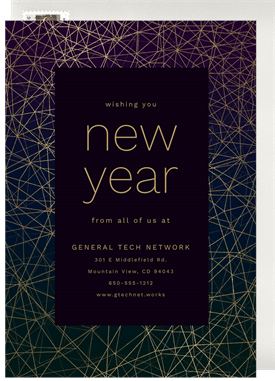 'Golden Network' Business New Year's Greeting Card