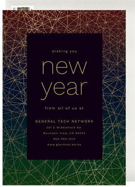 'Golden Network' Business New Year's Greeting Card