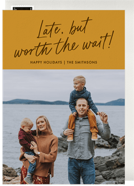 'Worth the Wait' Holiday Greetings Card