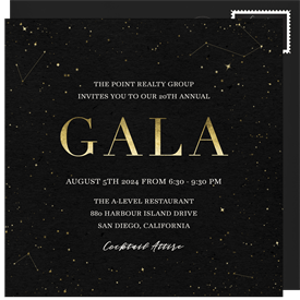 'Galaxy Gala' Gala Invitation