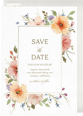 'Blooming Wildflowers' Wedding Save the Date