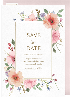 'Blooming Wildflowers' Wedding Save the Date